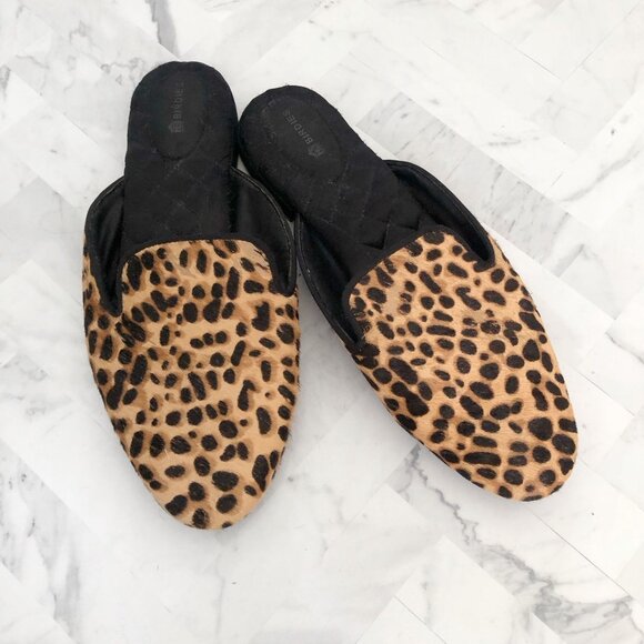 BIRDIES Phoebe Mule Cheetah Print Calf Hair Animal Size 9.5 - Picture 1 of 9